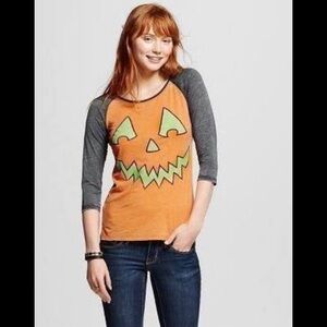 LOL Vintage Halloween Pumpkin 🎃 Glow Raglan​​​​​​​